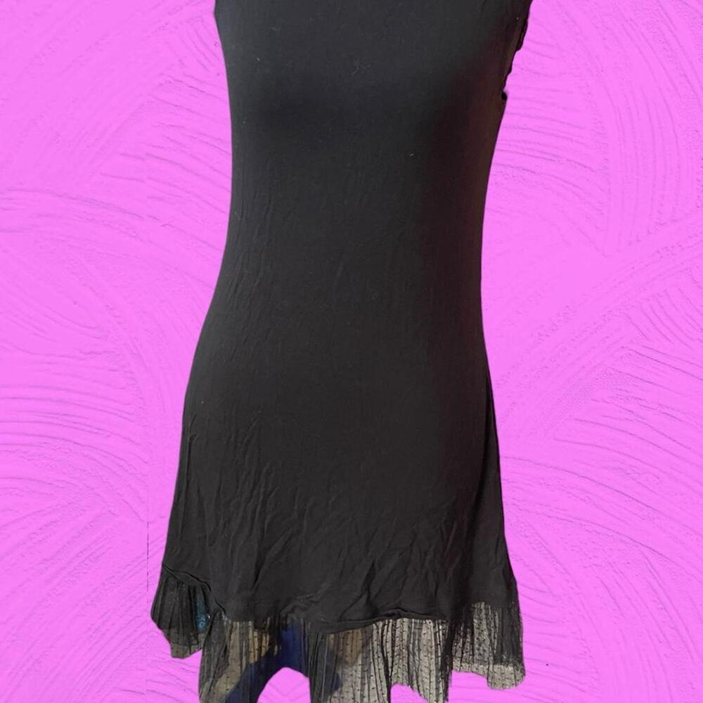 Logo Layers Black Tank Dress